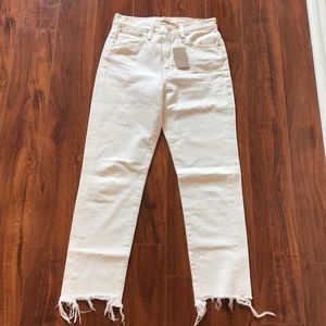 NWT white denim Madewell jeans.